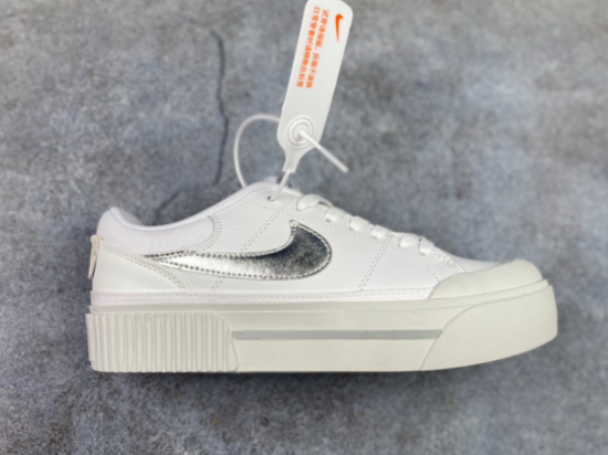 Picture of Nike court legacy lift sports thick-soled white shoes retro