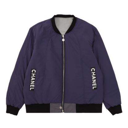 Picture of Chanel embroidered slogan-style retro zippered double-sided cotton-padded coat