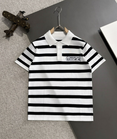 Picture of Gucci 2025 Spring and Summer New Men's Lapel Short Sleeve T-shirt