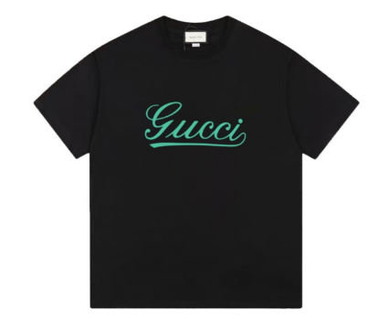 Picture of Gucci slogan logo, monogram print, versatile short-sleeved T-shirt, unisex