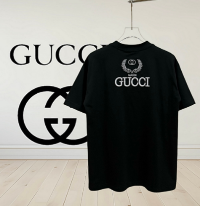 Picture of Gucci front and back high-tech skip stitch embroidery crewneck short-sleeved T-shirt