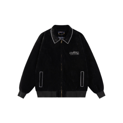 Picture of lv24 new embroidered suede cow leather pilot jacket